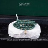  Vòng Chuỗi Cuốn 5 Lam Ngọc 5,6ly mix Ngũ Điếu, Lu Thống và Cỏ Bốn Lá Nạm Đá Vàng (Không Kén Mệnh) 2-126001 