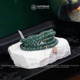  Vòng Chuỗi Cuốn 5 Lam Ngọc 5,6ly mix Ngũ Điếu, Lu Thống và Cỏ Bốn Lá Nạm Đá Vàng (Không Kén Mệnh) 2-126001 