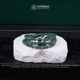  Vòng Chuỗi Lam Ngọc 5,8ly mix Ngũ Điếu, Lu Thống và Hoa Sen Vàng Trang Sức (Không Kén Mệnh) 2-126001 