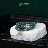  Vòng Chuỗi Lam Ngọc 5,8ly mix Ngũ Điếu, Lu Thống và Hoa Sen Vàng Trang Sức (Không Kén Mệnh) 2-126001 