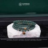  Vòng Chuỗi Cuốn 5 Lam Ngọc 6ly mix Ngũ Điếu, Bi Kim Tiền Vàng và Túi Tiền Vàng Trang Sức (Không Kén Mệnh) 2-126001 