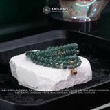  Vòng Chuỗi Cuốn 5 Lam Ngọc 6ly mix Ngũ Điếu, Bi Kim Tiền Vàng và Túi Tiền Vàng Trang Sức (Không Kén Mệnh) 2-126001 