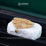  Vòng Chuỗi Cuốn 5 Ngọc Hoàng Phỉ 5,2ly mix Túi Tiền Kim Bảo, Cỏ Bốn Lá Vàng và Bi Kim Tiền Vàng Trang Sức (Không Kén Mệnh) 126013 