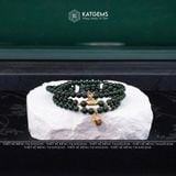  Vòng Chuỗi Ngọc Cẩm Thạch Sơn Thuỷ Type A 5ly mix Túi Tiền Vàng, Gạo Vàng và Bi Kim Tiền Vàng Trang Sức (Không Kén Mệnh) 126015 