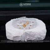  Vòng Chuỗi Bạch Ngọc Dẹt 5ly mix Cỏ Bốn Lá Vàng, Xu Kim Tiền Nạm Đá Vàng Trang Sức(Không Kén Mệnh) 1-129001 