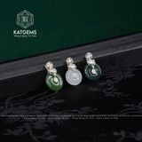  Mặt Dây Chuyền Đồng Điếu Ngọc Bích Móc Hồ Ly Kim Tiền Bạc Đường Kính 15li Dày 3.8mm (Không Kén Mệnh) 