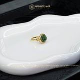  Nhẫn Ngọc Bích Canada Hoa Mẫu Đơn 10Li Vàng Trang Sức (Không Kén Mệnh) 