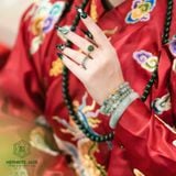  Nhẫn Ngọc Bích Canada Hoa Mẫu Đơn 10Li Vàng Trang Sức (Không Kén Mệnh) 