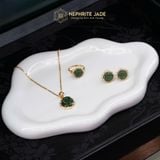  Bộ Trang Sức Vàng Phong Thuỷ Mẫu Đơn Phú Quý Ngọc Bích Canada VIP Vàng Trang Sức (Không Kén Mệnh) 