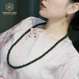  Chuỗi Vòng Cổ Ngọc Bích Canada Trơn 10ly 77Hạt VIP (Không Kén Mệnh) 