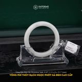  Vòng Khối Phỉ Thúy Bạch Ngọc Phớt Gà Đen Cao Cấp 11.9 x 8 x 51.7mm (Không Kén Mệnh) 