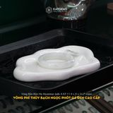  Vòng Khối Phỉ Thúy Bạch Ngọc Phớt Gà Đen Cao Cấp 11.9 x 8 x 51.7mm (Không Kén Mệnh) 