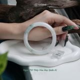  Vòng Khối Quý Phi Ngọc Phỉ Thúy Cấp Bản Hẹ Myanmar Jade A 12.8x9.2 Ni 55.2mm (Không Kén Mệnh) 