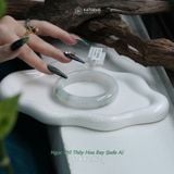  Vòng Khối Quý Phi Ngọc Phỉ Thúy Cấp Bản Hẹ Myanmar Jade A 12.8x9.2 Ni 55.2mm (Không Kén Mệnh) 