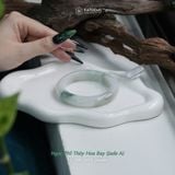  Vòng Khối Quý Phi Ngọc Phỉ Thúy Cấp Bản Hẹ Myanmar Jade A 12.2x9.2 Ni 55.2mm (Không Kén Mệnh) 