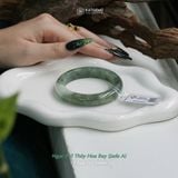  Vòng Khối Ngọc Cẩm Thạch (Phỉ Thúy) Hoa Bay Cao Cấp Bản Hẹ 11.5x8.2 Ni 52mm (Không Kén Mệnh) 