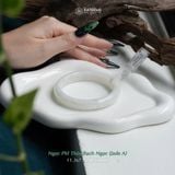  Vòng Khối Phỉ Thúy Bạch Nguyệt Quang (Bạch Ngọc) Bản Hẹ 11.3x7.7 Ni 58.1mm (Không Kén Mệnh) 