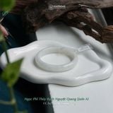  Vòng Khối Phỉ Thúy Bạch Nguyệt Quang (Bạch Ngọc) Bản Hẹ 11.1x7.1 Ni 58.1mm (Không Kén Mệnh) 