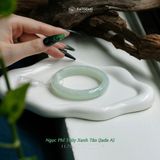  Vòng Khối Ngọc Phỉ Thúy Táo Xanh Cao Cấp Bản Hẹ 11.7x7.4 Ni 55.8mm (Không Kén Mệnh) 