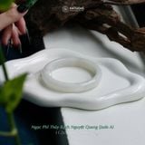  Vòng Khối Phỉ Thúy Bạch Nguyệt Quang (Bạch Ngọc) Bản Hẹ 11.2 x 7.5 x 60.2 (Không Kén Mệnh) 