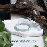  Vòng Khối Ngọc Phỉ Thúy Lam Thiên Hoa Bay Cao Cấp Bản Đũa 7.8x7.3 Ni 55.5mm (Không Kén Mệnh) 