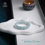  Vòng Khối Ngọc Phỉ Jade A Băng Hoa Lam Thiên Cao Cấp Bản Hẹ 12 x 7.5 x 50.8 (Không Kén Mệnh) 