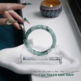 Vòng Khối Ngọc Cẩm Thạch Vân Hoa Bay Cao Cấp Bản Hẹ 12x7.6 Ni 54.5mm (Không Kén Mệnh) 