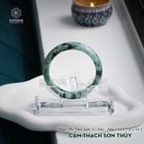  Vòng Khối Ngọc Cẩm Thạch Vân Hoa Bay Cao Cấp Bản Hẹ 12x7.6 Ni 54.5mm (Không Kén Mệnh) 