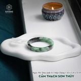 Vòng Khối Ngọc Cẩm Thạch Sơn Thủy (Type A) Cao Cấp Bản Vuông 10 Dày 5.7 Ni 51.9mm (Không Kén Mệnh) 