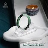  Vòng Khối Ngọc Cẩm Thạch Sơn Thủy (Type A) Cao Cấp Bản Vuông 10 Dày 5.7 Ni 51.9mm (Không Kén Mệnh) 
