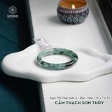  Vòng Khối Ngọc Cẩm Thạch Sơn Thủy Jade A Cao Cấp Bản Đũa 11 x 7 x 53 (Không Kén Mệnh) 