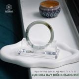  Vòng Khối Ngọc Lục Hoa Bay Điểm Hoàng Phỉ Cao Cấp Bản Đũa 7.5x7 Ni 53mm (Không Kén Mệnh) 