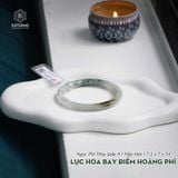  Vòng Khối Ngọc Lục Hoa Bay Điểm Hoàng Phỉ Cao Cấp Bản Đũa 7.5x7 Ni 53mm (Không Kén Mệnh) 