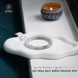  Vòng Khối Ngọc Lục Hoa Bay Điểm Hoàng Phỉ Cao Cấp Bản Đũa 7.5x7 Ni 53mm (Không Kén Mệnh) 