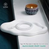  Vòng Khối Phỉ Thúy Bạch Nguyệt Quang (Bạch Ngọc) Bản Đũa 8.2x8.2x53.6 (Không Kén Mệnh) 
