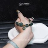  Vòng Lắc Vàng Tây 10K Lam Ngọc Mix Ngũ Điếu, Lu Thống, Cỏ Bốn Lá, Bà Hồ Ly Chúa Và Charm Túi Tiền (Không Kén Mệnh) 