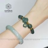  Vòng Lắc Vàng Tây 10K Lam Ngọc Mix Ngũ Điếu, Lu Thống, Cỏ Bốn Lá, Bà Hồ Ly Chúa Và Charm Túi Tiền (Không Kén Mệnh) 
