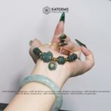  Vòng Lắc Vàng Tây 10K Lam Ngọc Mix Ngũ Điếu, Lu Thống, Cỏ Bốn Lá, Bà Hồ Ly Chúa Và Charm Túi Tiền (Không Kén Mệnh) 