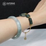  Vòng Lắc Vàng Tây 10K Lam Ngọc Mix Ngũ Điếu, Lu Thống, Cỏ Bốn Lá, Bà Hồ Ly Chúa Và Charm Túi Tiền (Không Kén Mệnh) 