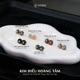 Khuyên Tai Kim Điếu Hoàng Tâm Ngọc Cẩm Thạch Sơn Thủy Type B (Không Kén Mệnh) 