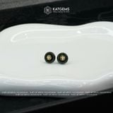  Khuyên Tai Kim Điếu Hoàng Tâm Ngọc Cẩm Thạch Sơn Thủy Type B (Không Kén Mệnh) 