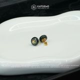  Khuyên Tai Kim Điếu Hoàng Tâm Ngọc Cẩm Thạch Sơn Thủy Type B (Không Kén Mệnh) 