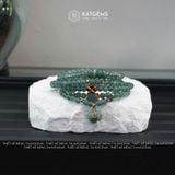  Vòng Chuỗi Cuốn 5 Lam Ngọc Chất Băng 4,6ly mix Ngũ Điếu, Túi Tiền Kim Bảo, Lu Thống Và Cỏ 4 Lá Vàng Trang Sức (Không Kén Mệnh) 