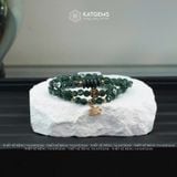  Chuỗi Vòng Lam Ngọc Dẹt Jade A Mix Ngũ Điếu, Xu Kim Tiền, Hoa Sen Và Bi Vàng Trang Sức (Không Kén Mệnh) 