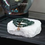  Chuỗi Vòng Lam Ngọc Dẹt Jade A Mix Ngũ Điếu, Xu Kim Tiền, Hoa Sen Và Bi Vàng Trang Sức (Không Kén Mệnh) 