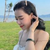  Khuyên Tai Kim Tâm Như Ý Vàng Trang Sức Ngọc Phỉ Thúy Hoa Bay (Không Kén Mệnh) 