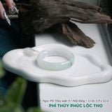  Vòng Khối Ngọc Phỉ Thúy Phúc Lộc Thọ Cao Cấp Bản Hẹ 12.8 x 5.9 x 52.4 (Không Kén Mệnh) 