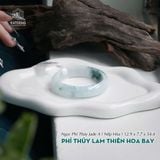  * Vòng Khối Ngọc Phỉ Thúy Lam Thiên Hoa Bay Cao Cấp Bản Hẹ 12.9 x 7.7 x 54.4 (Không Kén Mệnh) 
