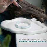  Vòng Khối Ngọc Phỉ Thúy Lam Thiên Hoa Bay Cao Cấp Bản Hẹ 7.4 x 5.7 x 52.6 (Không Kén Mệnh) 