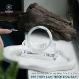  Vòng Khối Ngọc Phỉ Thúy Lam Thiên Hoa Bay Cao Cấp Bản Hẹ 7.4 x 5.7 x 52.6 (Không Kén Mệnh) 